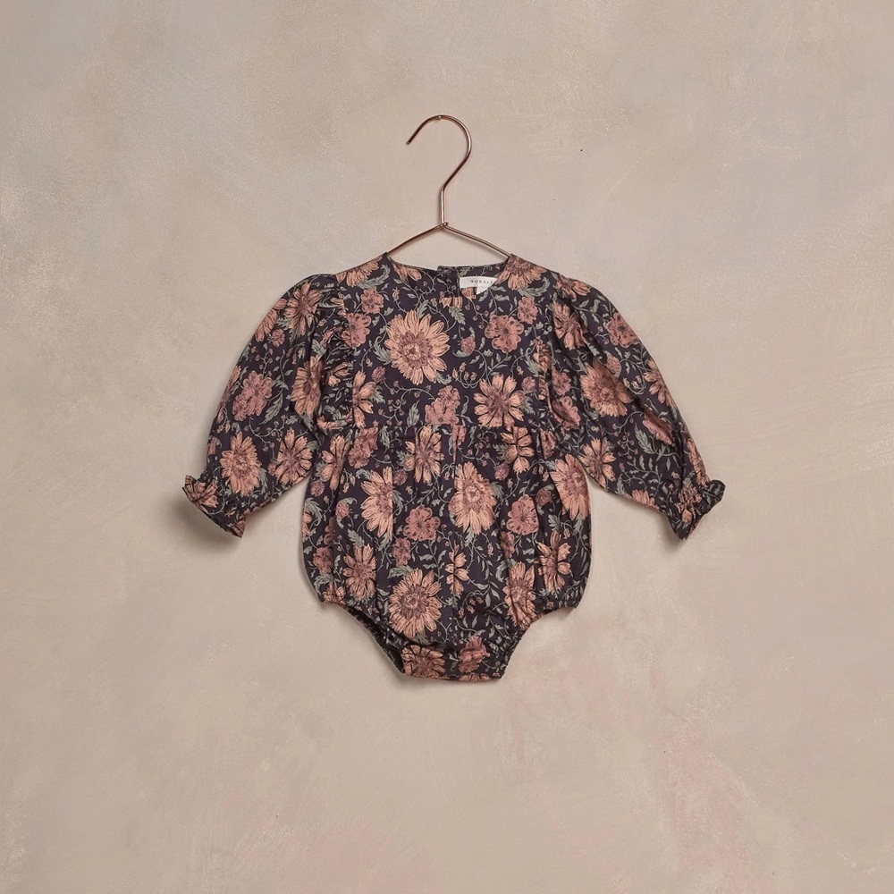 ‼️SOLD‼️ 🌻EUC Noralee Holiday Bloom Luna Romper - 12 Months
